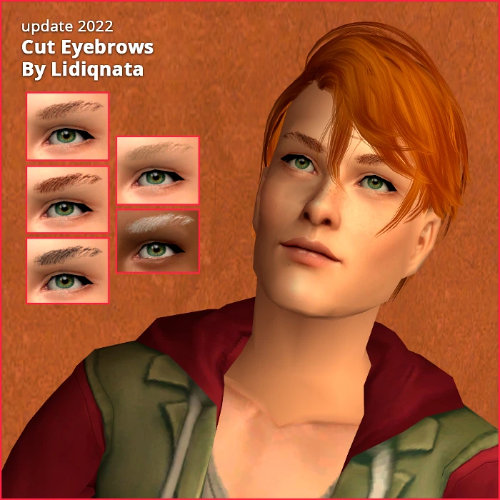 cut brows by lidiqnata for sims 2